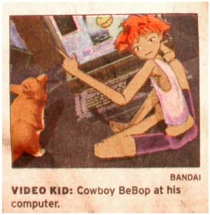 Cowboy Bebop Plays His Computer